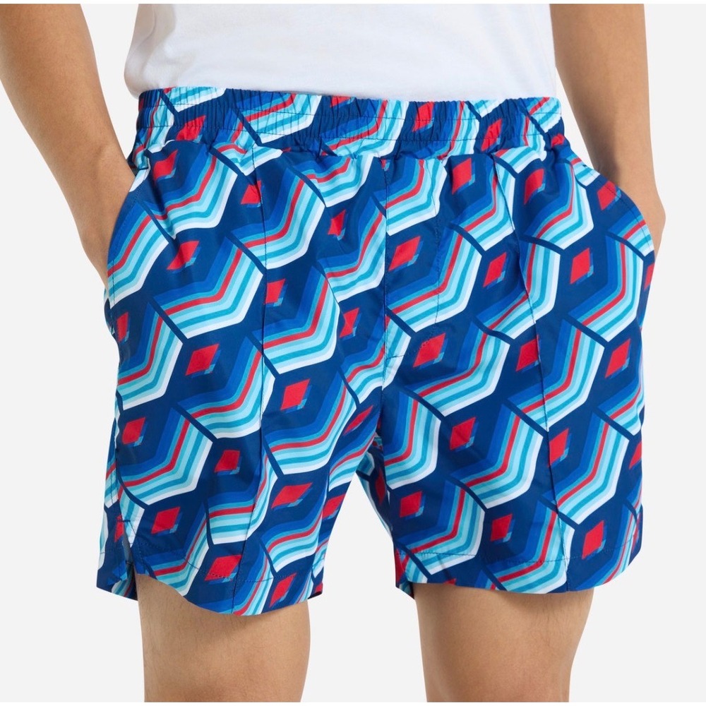 Umbro Swim Shorts Regal Blue Multi Geometric Trunks XXL UUM166396U-MAZ